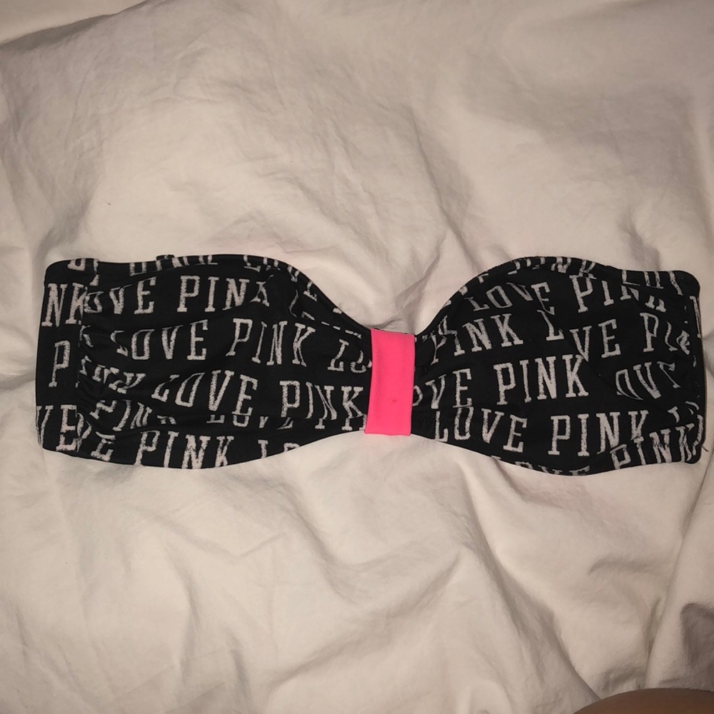 PINK strapless bikini top